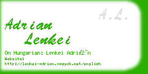 adrian lenkei business card